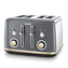 Mostra 4-Slice Toaster – Grey and Gold Image 1 of 4